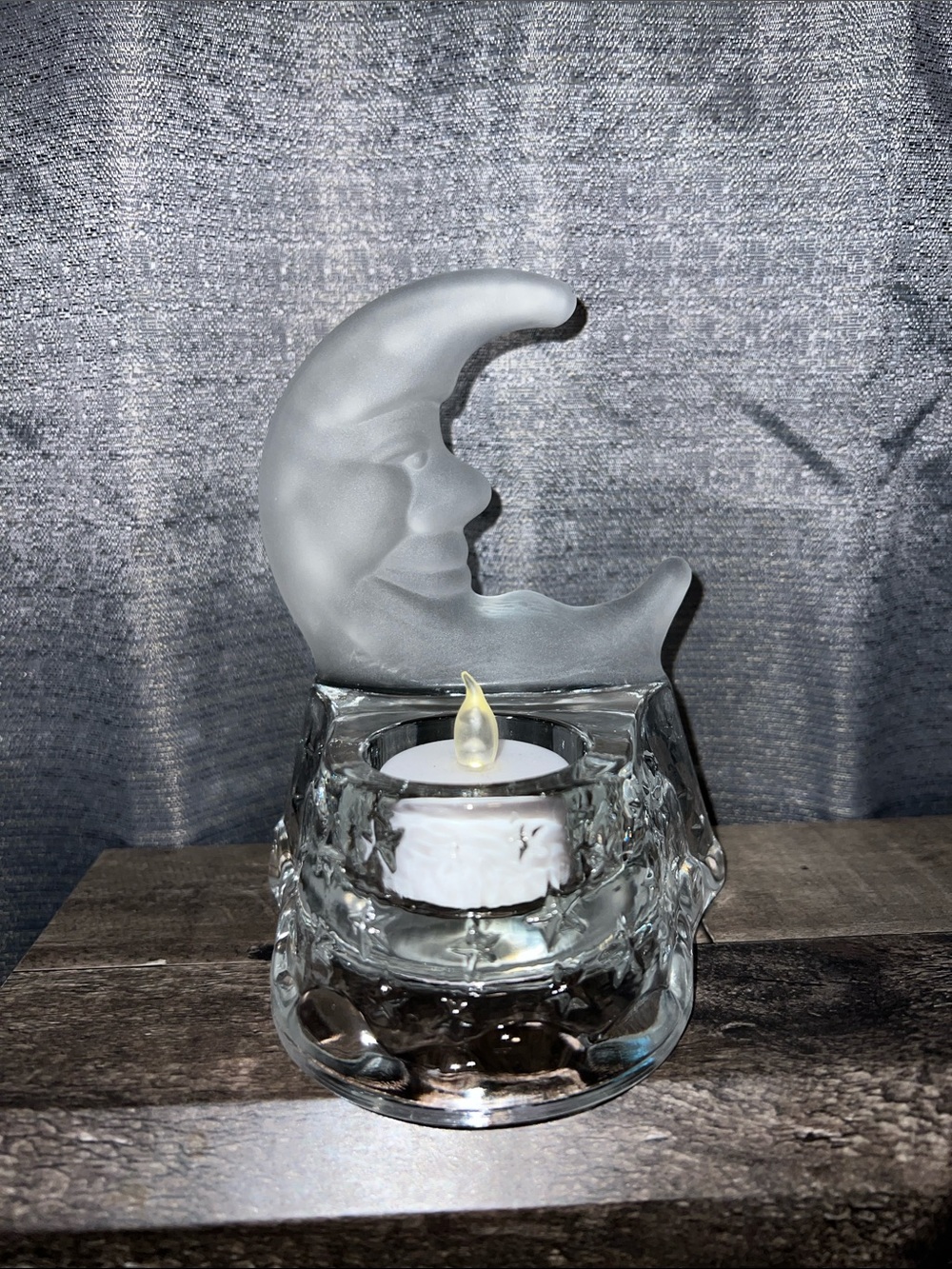Vintage Partylite Moon and Stars Tealight Holder